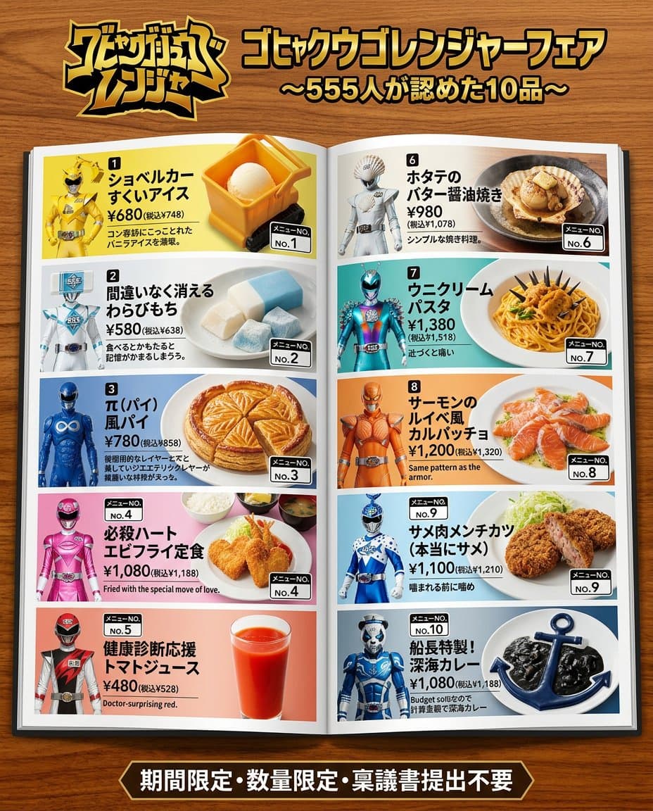 Character-Themed Restaurant Menu Design