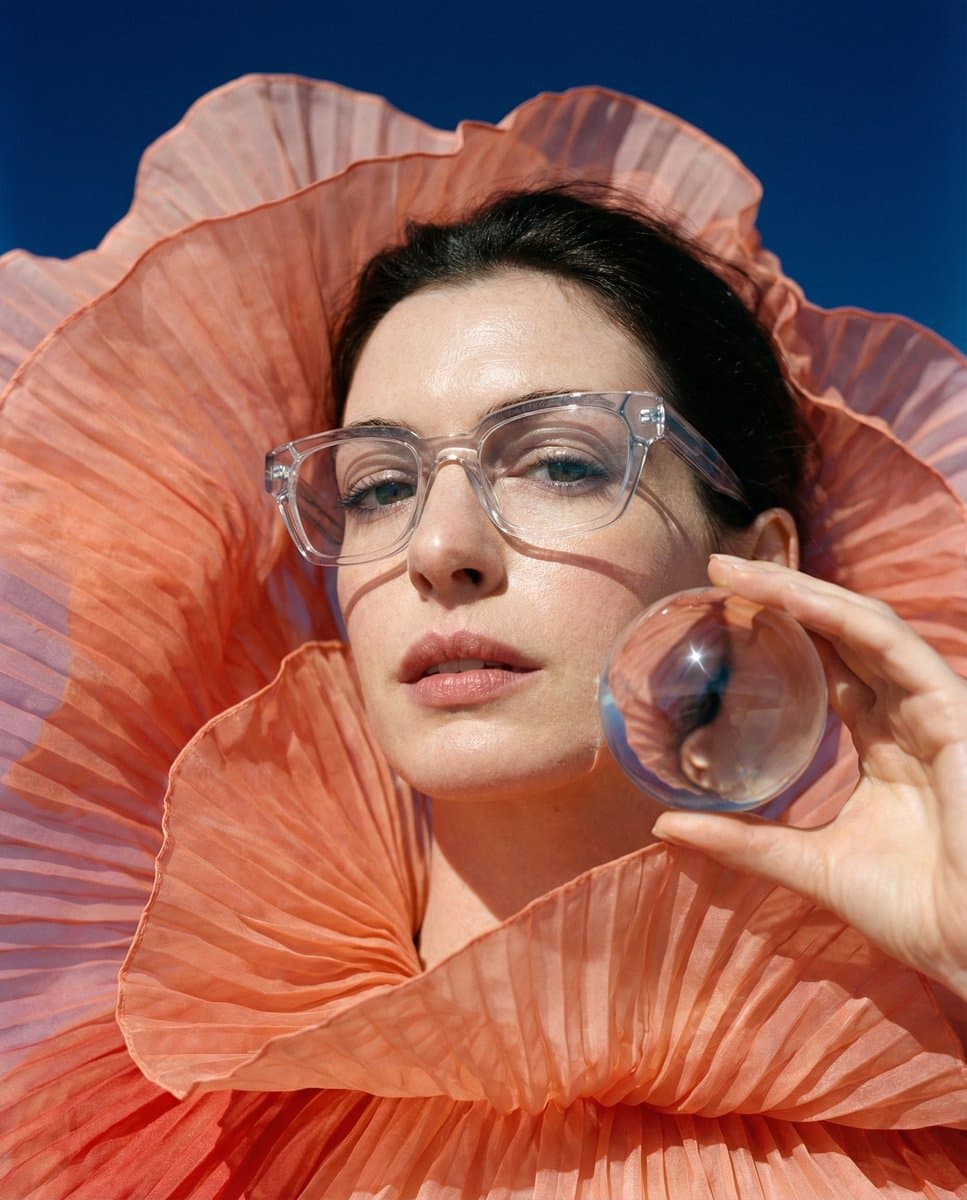 Ethereal Altitude: High-Fashion Portrait with Silk & Prism