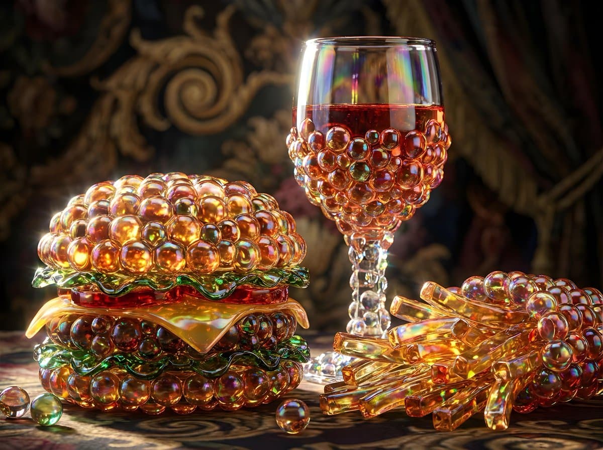 Bubble Cheeseburger Still Life