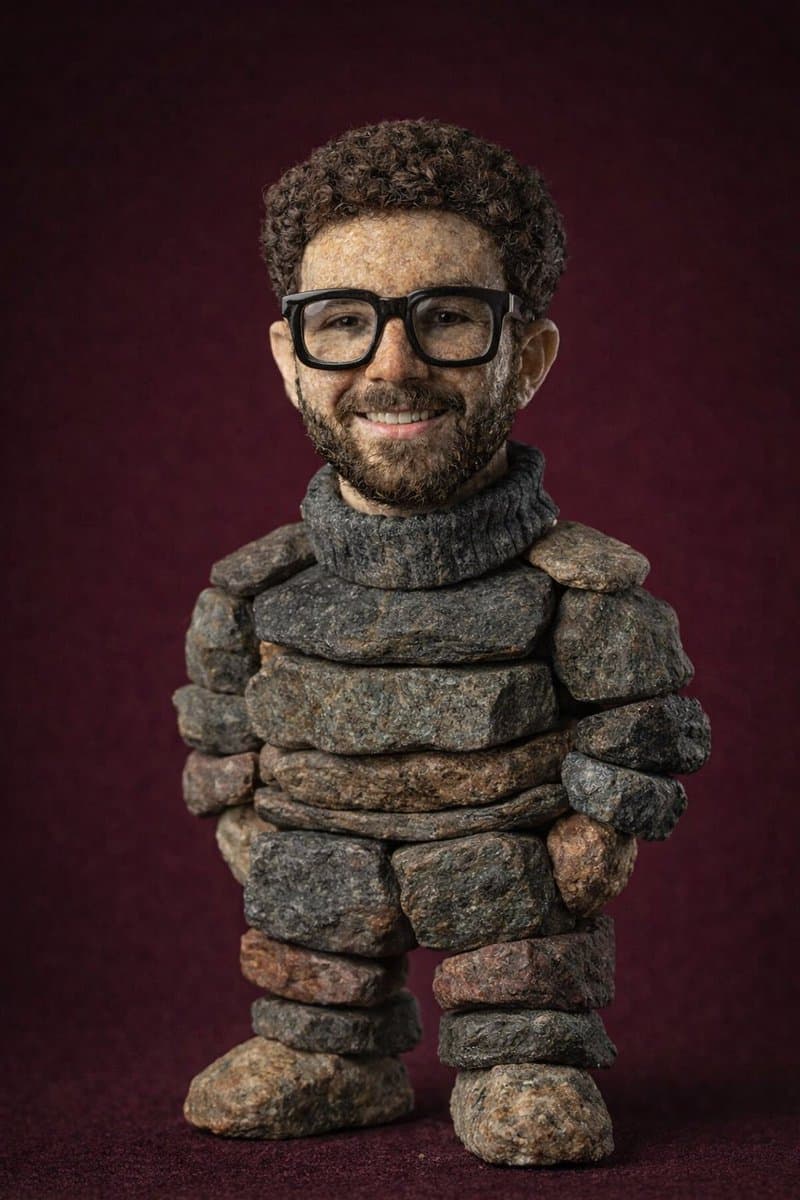 Handcrafted Stone Figurine from Silhouette