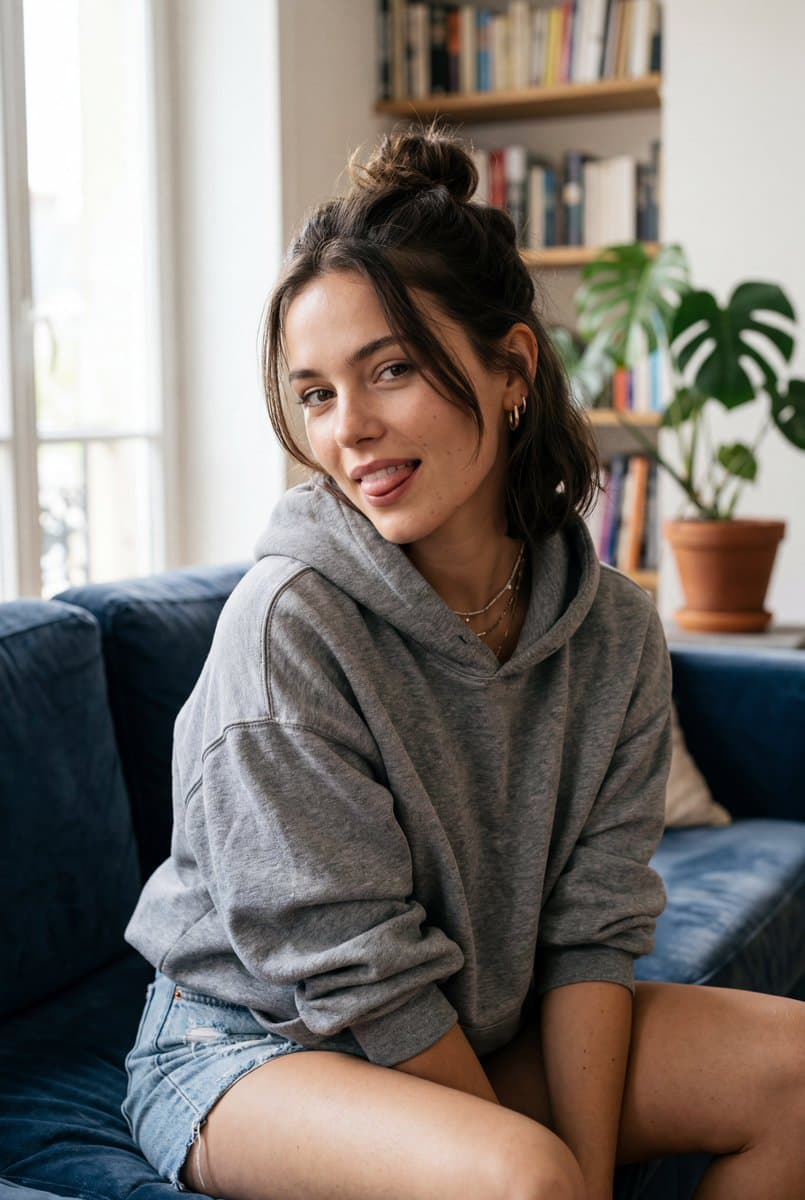Playful Portrait of a Confident Young Woman